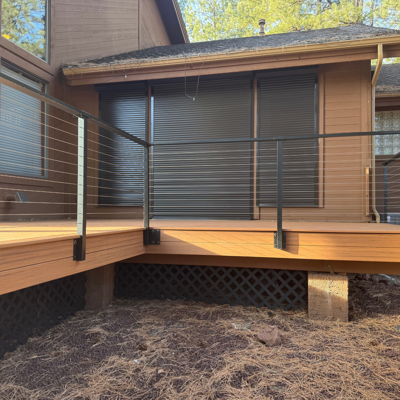 Contemporary Deck with Horizontal Railings