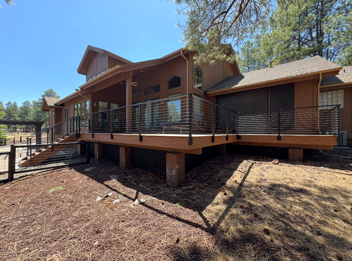 Elevated Deck with Cable Railings