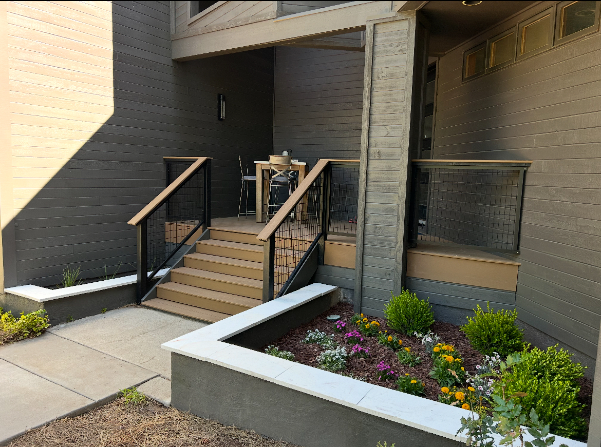Townhouse Deck with Landscaping