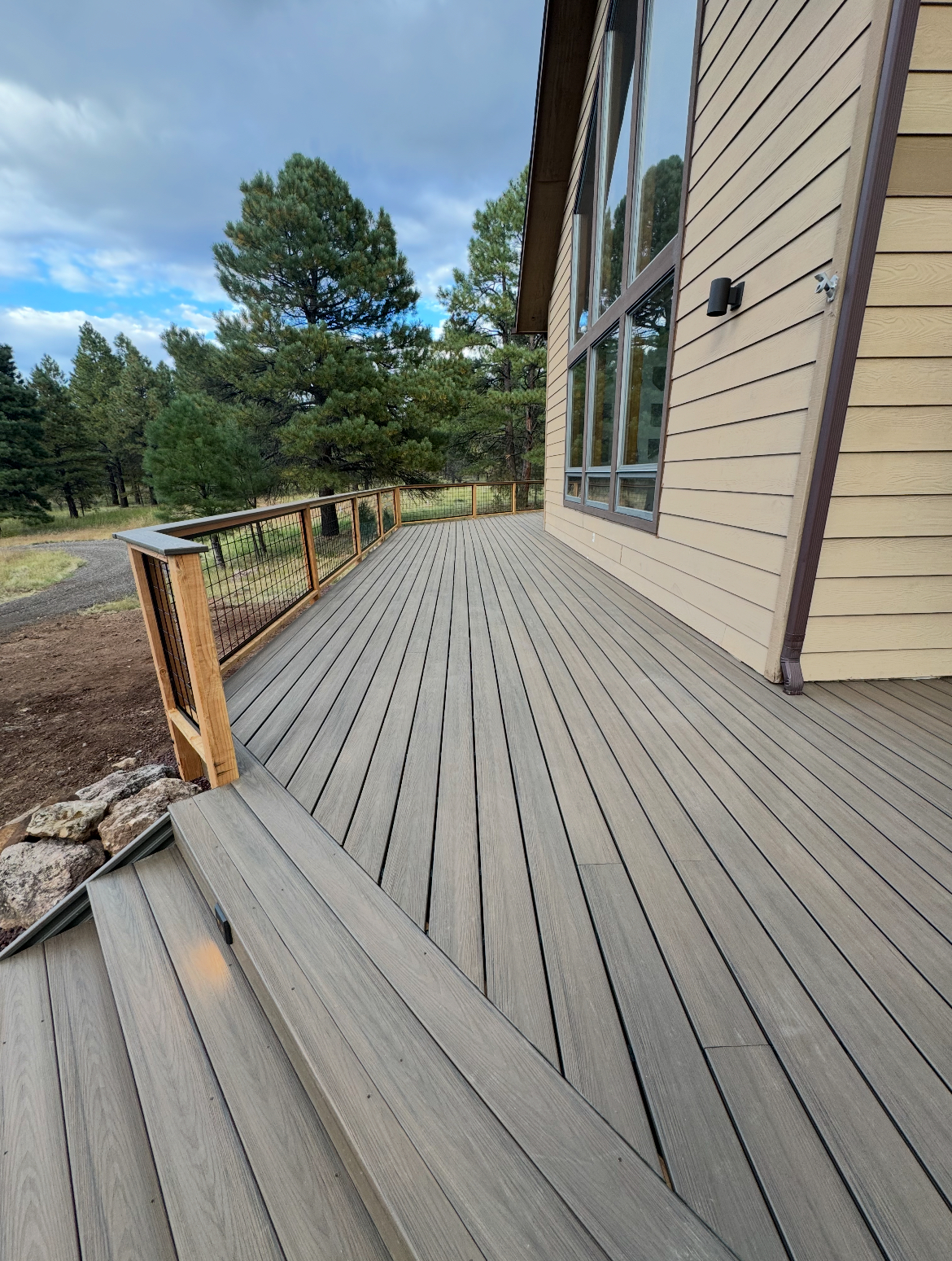 Wraparound Deck with Forest Views